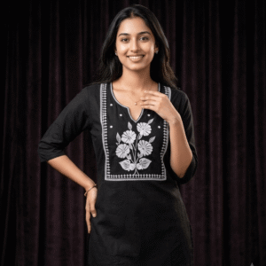 v-neck short kurti