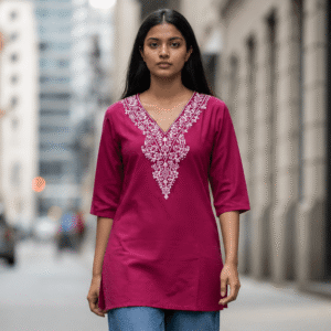 v neck kurti