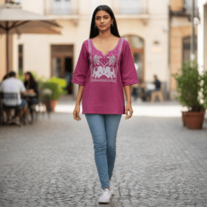Pink Short Kurti