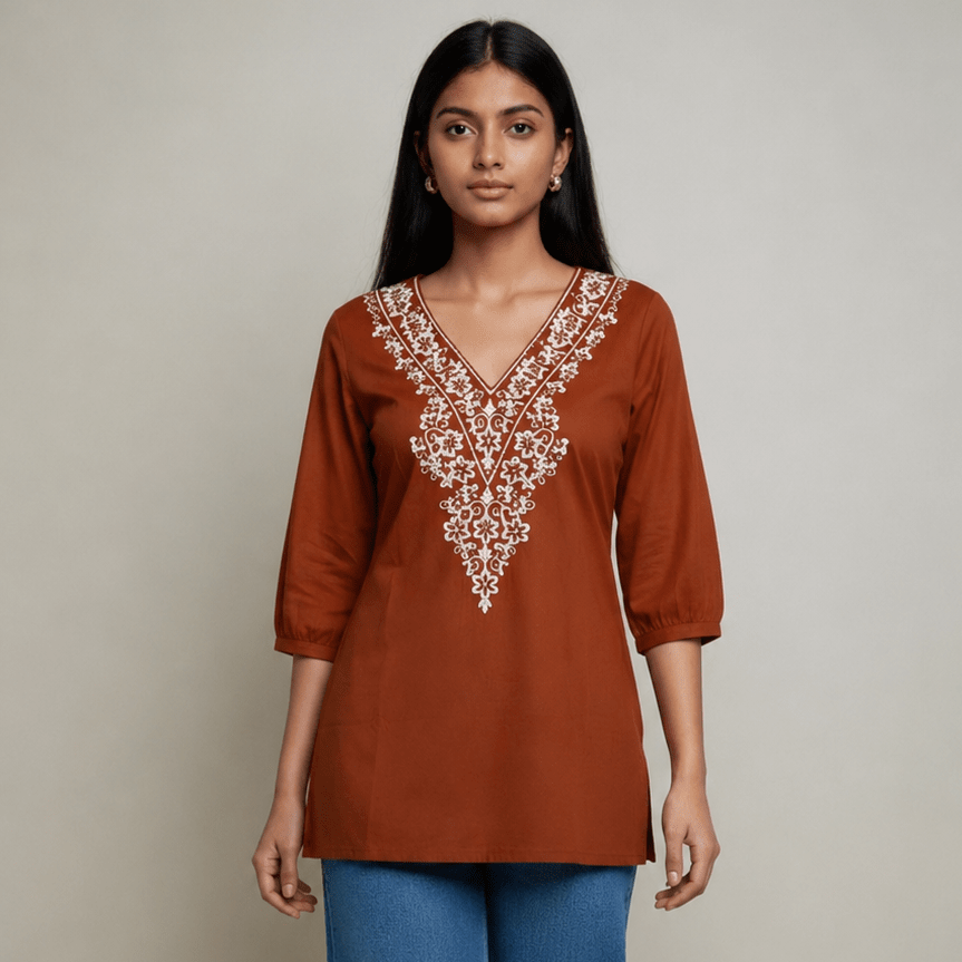 V Neck Kurti