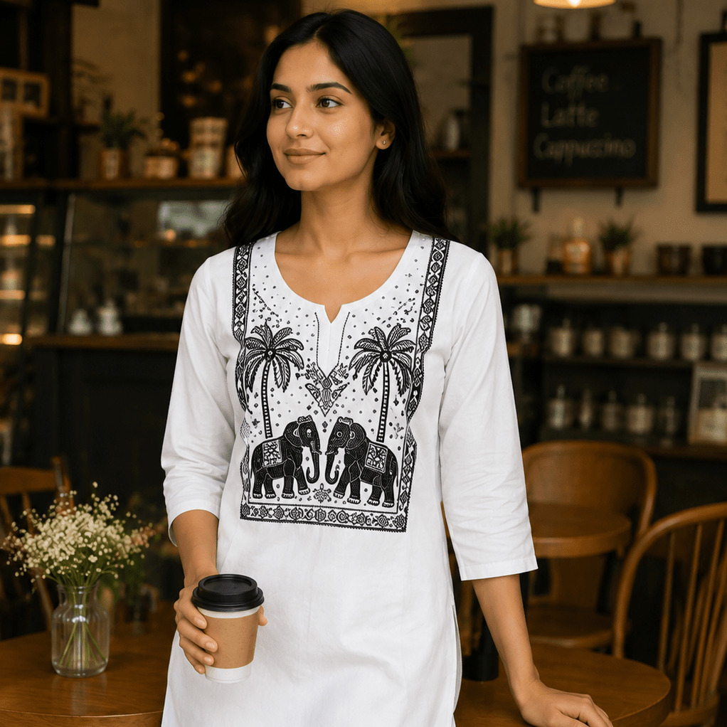 white short kurti